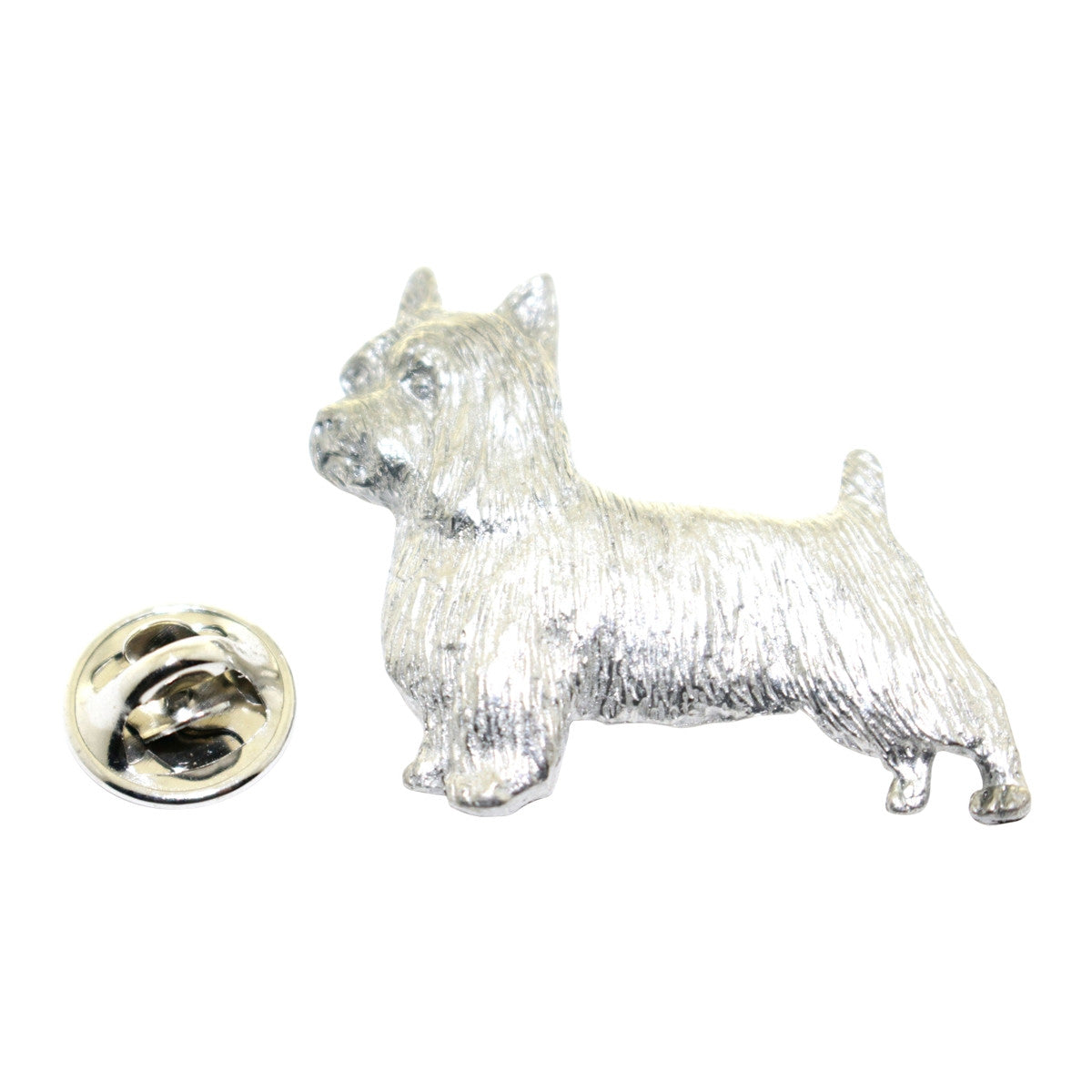 Silky Terrier Pin ~ Antiqued Pewter ~ Lapel Pin ~ Sarah's Treats & Treasures